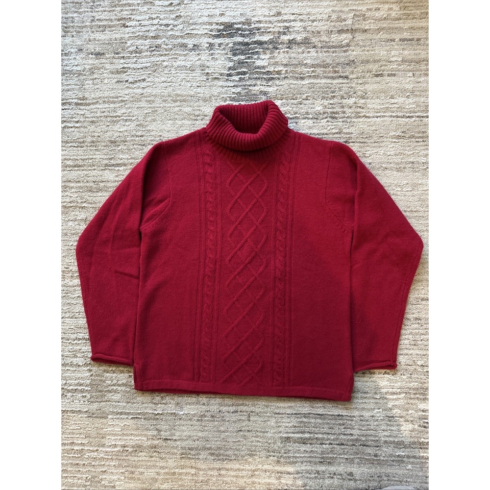 Blarney Woolen Mills Sweater Women Pushia Pink Sz S Lambswool Turtleneck Ireland
